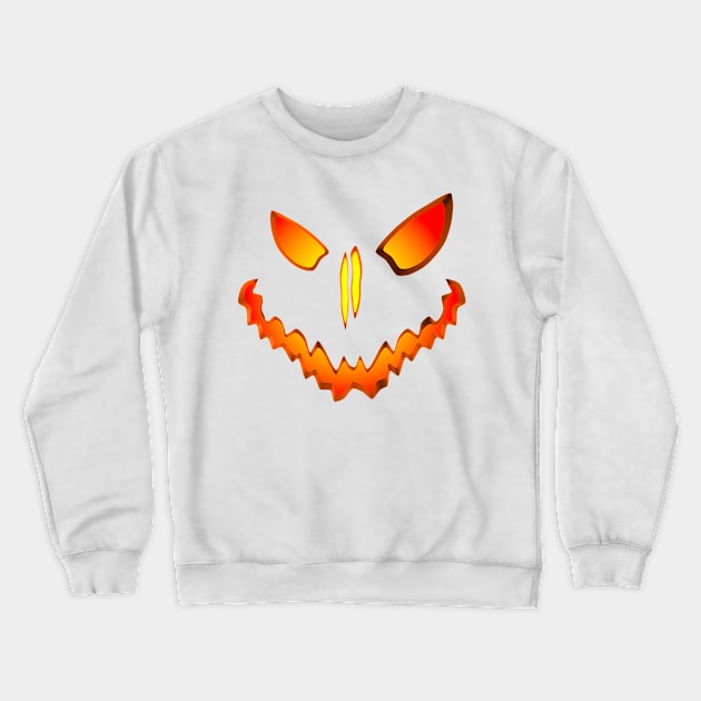 Spooky Jack O Lantern Face Crewneck Sweatshirt by Packrat